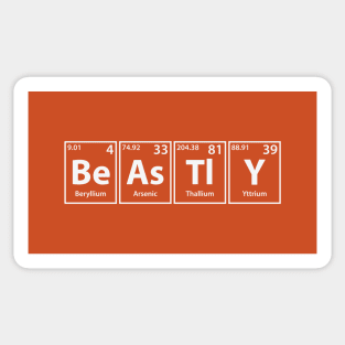 Beastly (Be-As-Tl-Y) Periodic Elements Spelling Sticker
